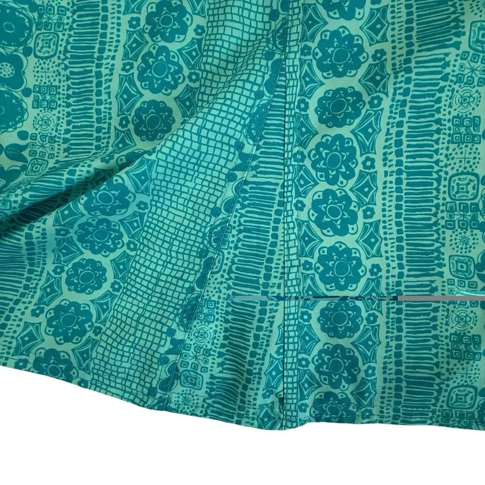 RipSkirt Hawaii Wrap Skirt Women Large Quickdry Inside Pocket Blue Hawaiian Tiki